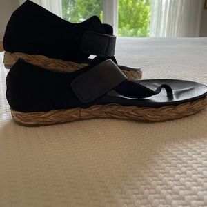 Pedro Garcia black thong espadrille sandals. Never worn.